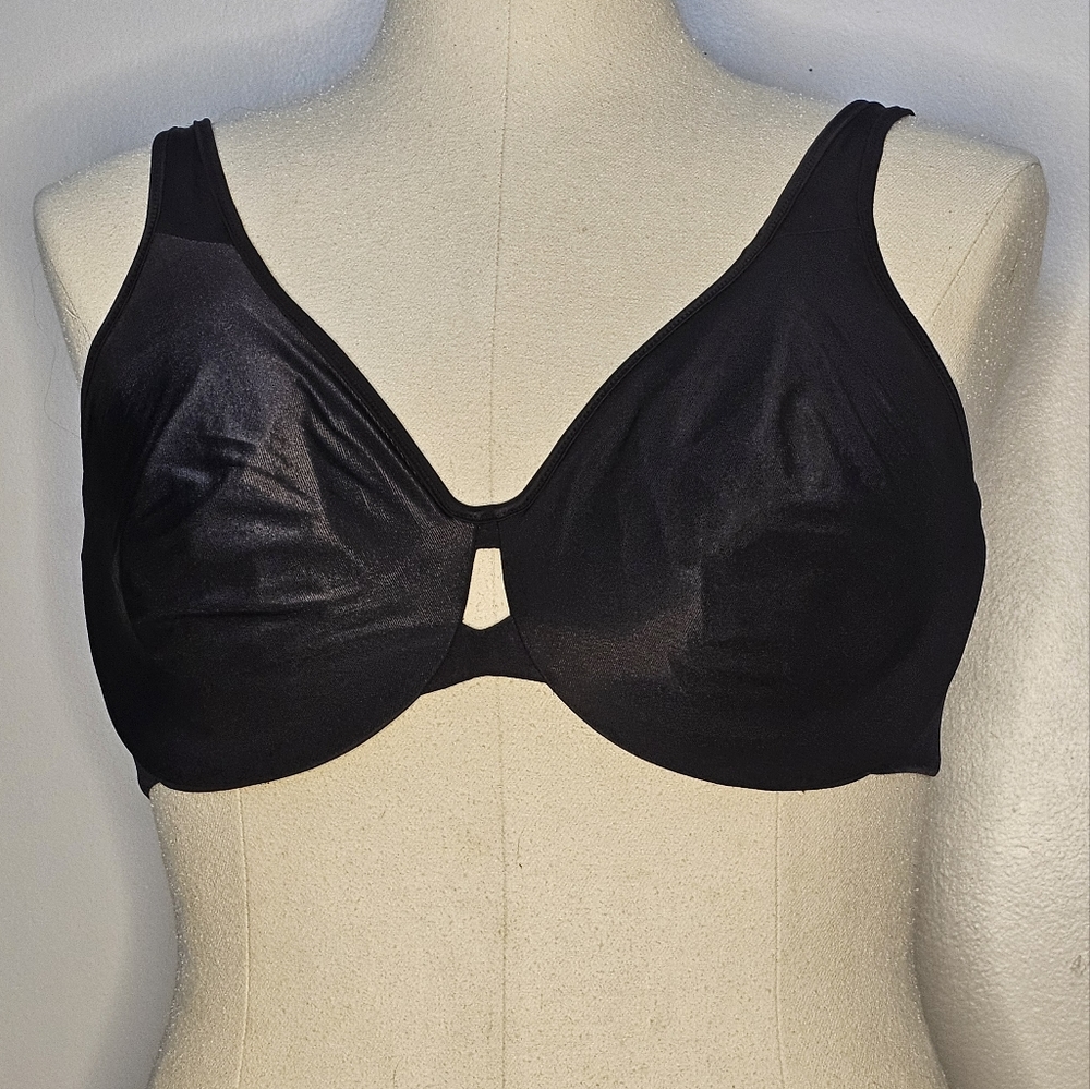 Unlined cup minimizer bra with underwire
